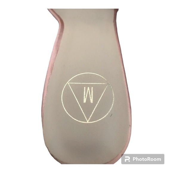 MISSGUIDED Pink Butterfly Y2K Slingback Mule High Heel Sandals - Size 5 / 35 - Picture 5 of 5